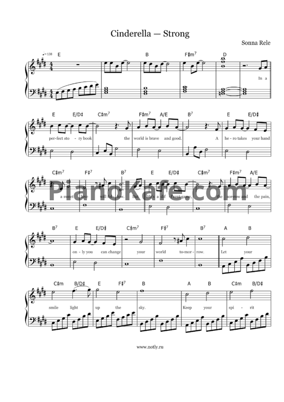 Ноты Sonna Rele - Strong - PianoKafe.com