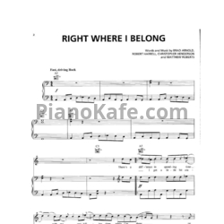 Ноты 3 Doors Down - Right where I belong - предпросмотр