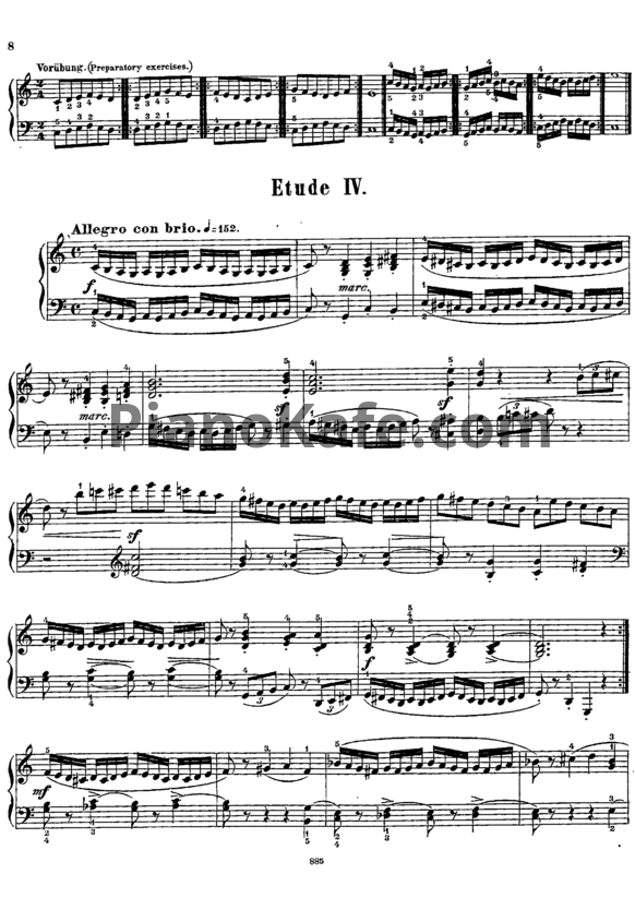 Ноты Альберт Лешгорн - Этюд (Соч. 169, №4) - PianoKafe.com