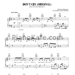 Ноты Guns'n'Roses - Don't cry - предпросмотр