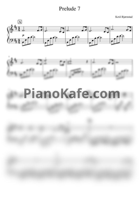 Ноты Ketil Bjornstad - Prelude 7 - PianoKafe.com