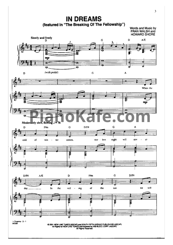 Ноты Howard Shore - Lord of the rings I & II (Songbook) - PianoKafe.com