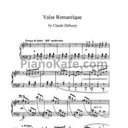 Ноты Claude Debussy - Романтический вальс - предпросмотр