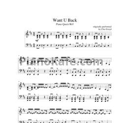 Ноты Cher Lloyd - Want u back (Версия 2) - предпросмотр