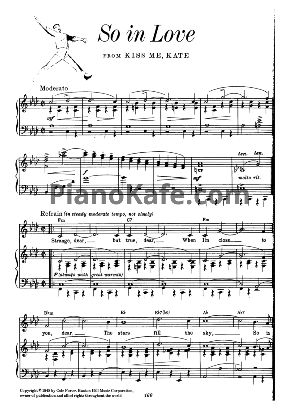 Ноты Cole Porter - So in love - PianoKafe.com
