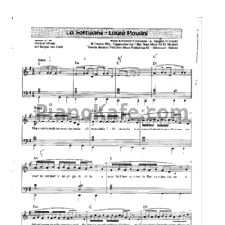 Ноты Laura Pausini - La solitudine