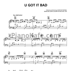 Ноты Usher - U got it bad - предпросмотр