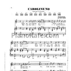 Ноты The Beach Boys - Caroline no - предпросмотр