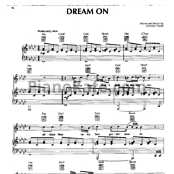 Ноты Aerosmith - Dream on - предпросмотр