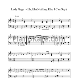 Ноты Lady Gaga - Eh, eh (Nothing else I can say) - предпросмотр