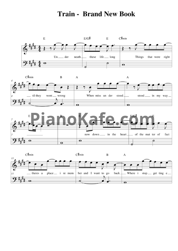 Ноты Train - Brand new book - PianoKafe.com