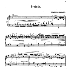 Ноты Д. Скарлатти - Прелюдия, Токката, Сарабанда, Бурлеска - предпросмотр