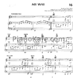 Ноты Claude Franсois - My way (in C) - предпросмотр