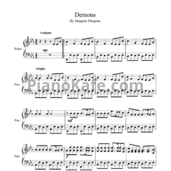 Ноты Imagine Dragons - Demons (Версия 2) - предпросмотр