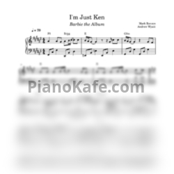 Ноты Ryan Gosling -  I'm just Ken - предпросмотр