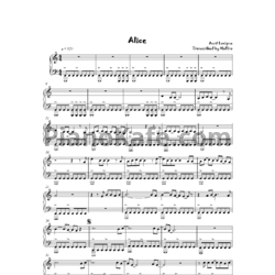 Ноты Avril Lavigne - Alice (Версия 2) - предпросмотр