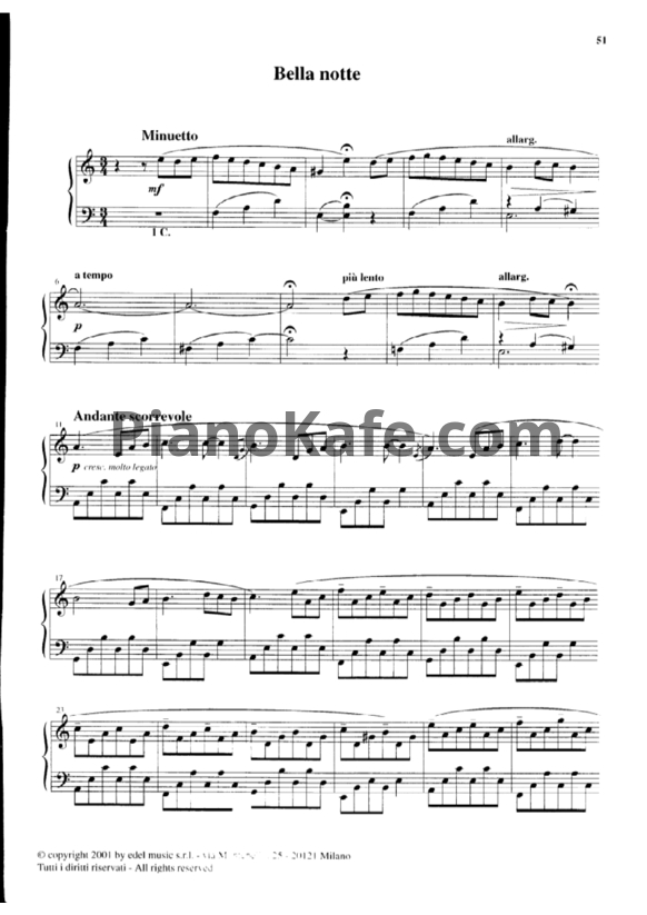 Ноты Ludovico Einaudi - Bella Notte - PianoKafe.com