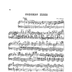 Ноты В. Моцарт - Концерт №23 (Клавир) - предпросмотр