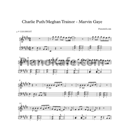 Ноты Charlie Puth feat. Meghan Trainor - Marvin gaye - предпросмотр