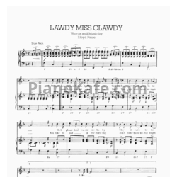 Ноты Elvis Presley - Lawdy miss clawdy - предпросмотр