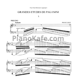 Ноты Ф. Лист - Grandes etudes de Paganini №1 - предпросмотр