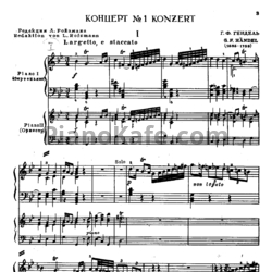 Ноты Георг Гендель - Концерт №1 для 2 фортепиано - предпросмотр