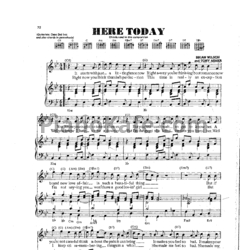 Ноты The Beach Boys - Here today - предпросмотр