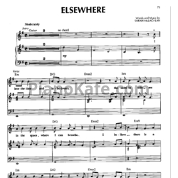 Ноты Sarah McLachlan - Elsewhere - предпросмотр