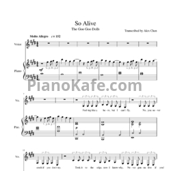 Ноты Goo Goo Dolls - So alive - предпросмотр