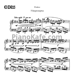 Ноты Франсис Пуленк - Пять экспромтов - предпросмотр