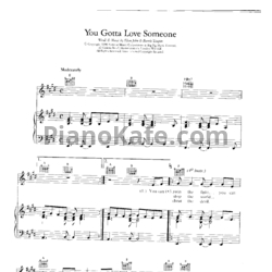 Ноты Elton John - You gotta love someone - предпросмотр