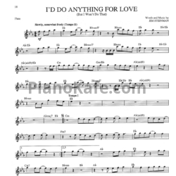 Ноты Meat Loaf - I'd do anything for love (Переложение для флейты)