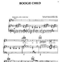 Ноты Bee Gees - Boogie child - предпросмотр