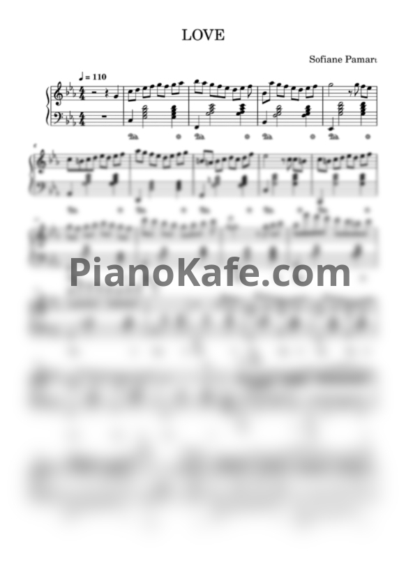 Ноты Sofiane Pamart - Love - PianoKafe.com