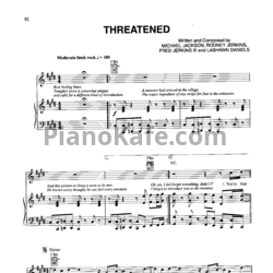 Ноты Michael Jackson - Threatened - предпросмотр