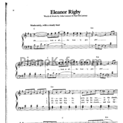Ноты The Beatles - Eleanor Rigby (Версия 2) - предпросмотр