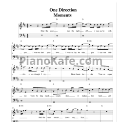 Ноты One Direction - Moments - предпросмотр