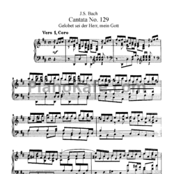 Ноты И. Бах - Кантата №129 "Gelobet sei der Herr, mein gott" (BWV 129) - предпросмотр