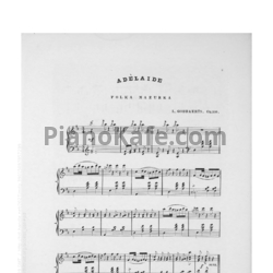 Ноты Л. Гоббартс - Аделаида. полька-мазурка для фортепиано (Op. 109) - предпросмотр