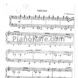 Ноты Paul Desmond - Take five (Версия 3) - предпросмотр