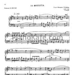 Ноты Георг Гендель - Фугетта - предпросмотр