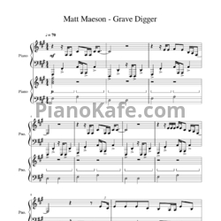 Ноты Matt Maeson - Grave digger (для 2 фортепиано)