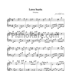 Ноты Yiruma - Love hurts - предпросмотр
