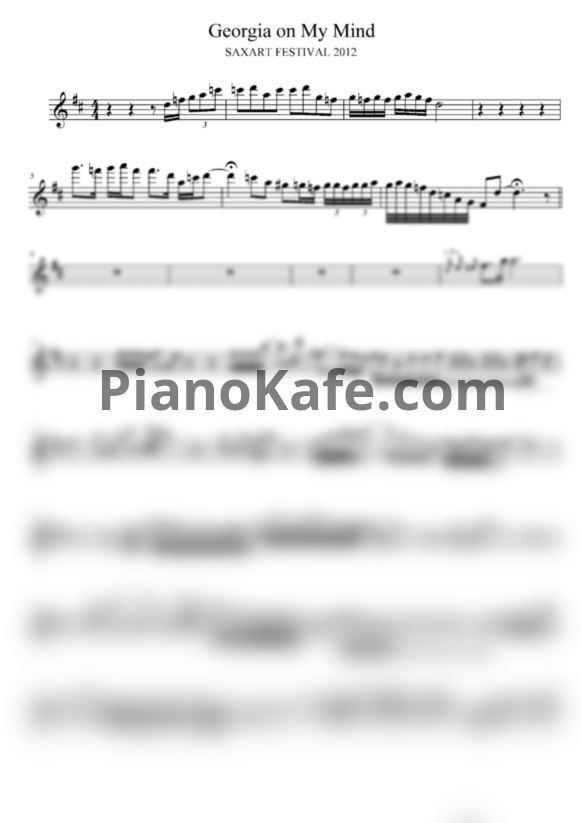 Ноты Russ Peterson - Georgia on my mind - PianoKafe.com
