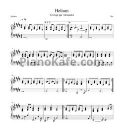 Ноты Sia - Helium - предпросмотр
