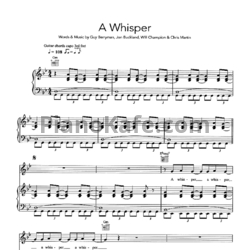 Ноты Coldplay - A whisper - предпросмотр