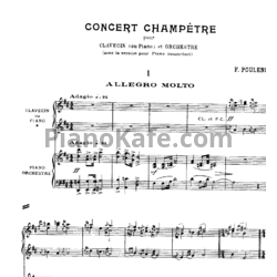 Ноты Франсис Пуленк - Концерт для клавесина с оркестром - предпросмотр