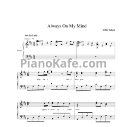 Ноты Elvis Presley - On my mind - предпросмотр