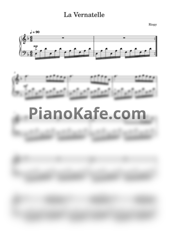 Ноты Riopy - La Vernatelle - PianoKafe.com