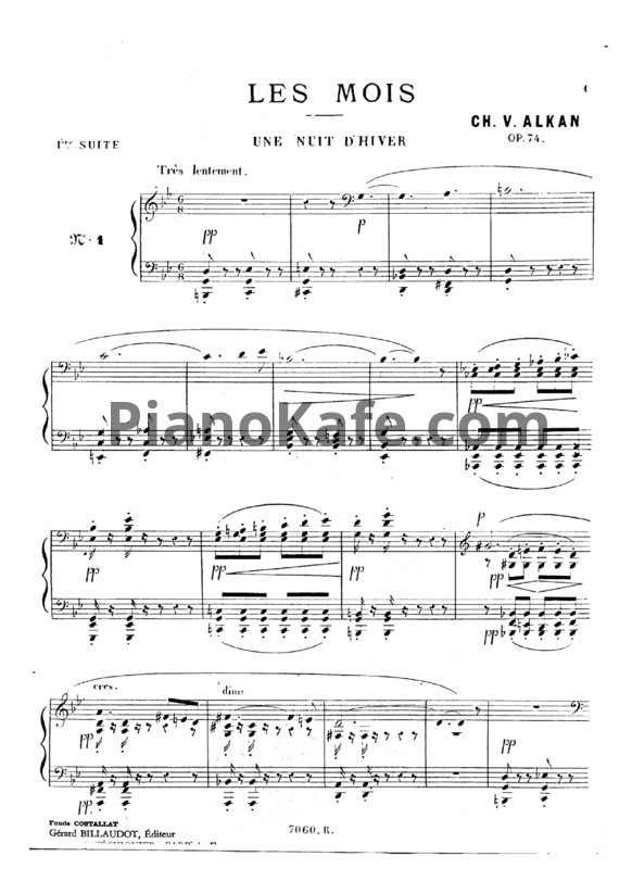 Ноты Шарль Алькан - Месяцы (Op.74) - PianoKafe.com